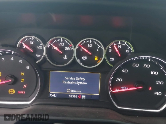 2020 Chevrolet Silverado 1500 LT with VIN 1GCRYDED0LZ218572, listed as a IAAI auction lot 41720498 with 82,386 mi miles. Bid and sale history available at carsss.com. Image 7.