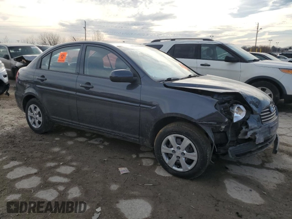 2010 Hyundai Accent GLS with VIN KMHCN4AC5AU469945, listed as a Copart auction lot 46532395 with 140,694 mi miles and Salvage Title. Bid and sale history available at carsss.com. Image 4.