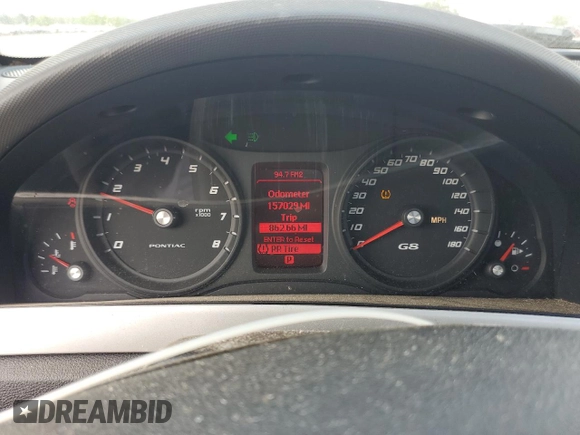 2009 Pontiac G8 GT with VIN 6G2EC57Y29L208034, listed as a Copart auction lot 52008844 with 157,029 mi miles and Salvage Title. Bid and sale history available at carsss.com. Image 9.