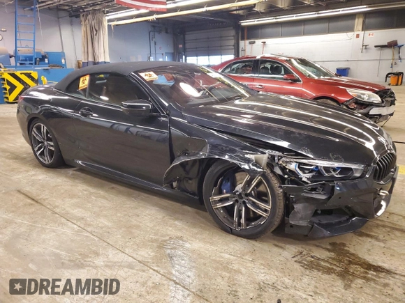 2021 BMW 8 Series 840i with VIN WBADZ4C08MCF18873, listed as a Copart auction lot 43263764 with 0 mi miles. Bid and sale history available at carsss.com. Image 4.