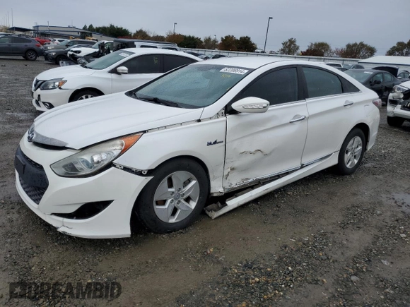 2012 Hyundai Sonata Hybrid with VIN KMHEC4A4XCA057497, listed as a Copart auction lot 82206914 with Not Provided miles and Salvage Title. Bid and sale history available at DreamBid. Image 1.