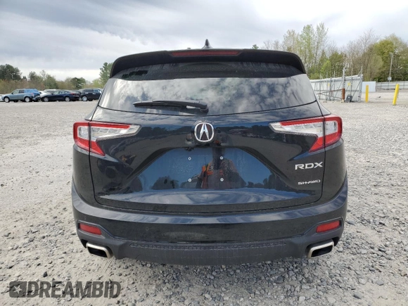 2024 Acura RDX Technology with VIN 5J8TC2H58RL013687, listed as a Copart auction lot 54567465 with 9,850 mi miles and Salvage title. Bid and sale history available at DreamBid. Image 6.