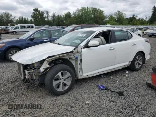 2014 Kia Optima Hybrid LX with VIN KNAGM4AD0E5070309, listed as a Copart auction lot 66709334 with 0 mi miles and Salvage Title. Bid and sale history available at carsss.com. Image 1.