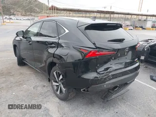 2021 Lexus NX with VIN JTJGARBZ6M2185609, listed as a IAAI auction lot 42065141 with 42,985 mi miles. Bid and sale history available at carsss.com. Image 3.