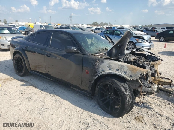 2022 Dodge Charger SRT Hellcat Widebody with VIN 2C3CDXL91NH106016, listed as a Copart auction lot 72100084 with 0 mi miles and Non Repairable. Bid and sale history available at carsss.com. Image 4.