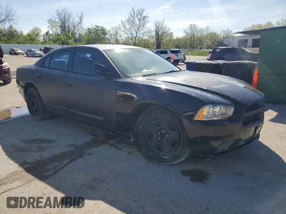 2013 Dodge Charger Police with VIN 2C3CDXAT7DH592327, listed as a Copart auction lot 54101605 with 0 mi miles and Clean Title. Bid and sale history available at carsss.com. Image 4.