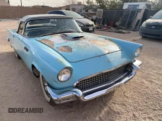 1957 Ford Thunderbird with VIN D7FH274796, listed as a Copart auction lot 53172685 with 9,999 mi miles and Clean Title. Bid and sale history available at DreamBid. Image 1.