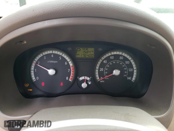 2009 Kia Rio LX with VIN KNADE223296470687, listed as a Copart auction lot 48385925 with 176,400 mi miles and Salvage Title. Bid and sale history available at DreamBid. Image 9.