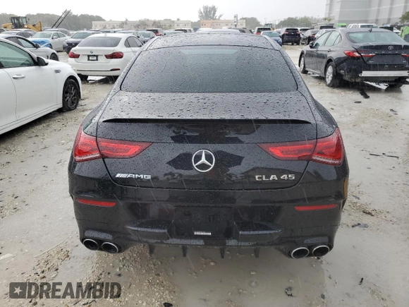 2023 Mercedes-Benz CLA 45 AMG with VIN W1K5J5DB9PN414523, listed as a Copart auction lot 52193645 with 27,492 mi miles and Salvage Title. Bid and sale history available at DreamBid. Image 6.