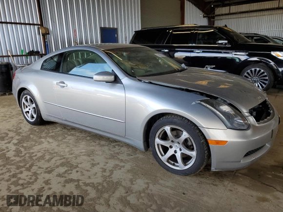 2003 Infiniti G35 Coupe w/Leather with VIN JNKCV54E03M216329, listed as a Copart auction lot 51467525 with 58,774 mi miles and Salvage Title. Bid and sale history available at carsss.com. Image 4.