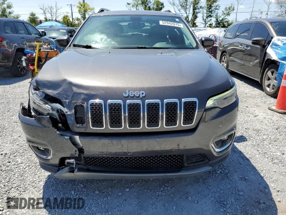 2019 Jeep Cherokee Limited z VIN 1C4PJLDB5KD488351, wystawiony jako Copart lot #54566905 z przebiegiem 55 889 mil mil oraz Nie do naprawy • Non repairable. Historia ofert i sprzedaży dostępna na DreamBid. Obrazek 5.