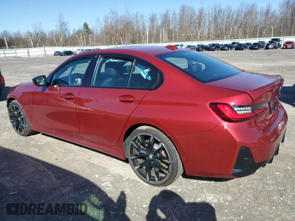 2025 BMW 3 Series 330i xDrive with VIN 3MW89CW02S8F00085, listed as a Copart auction lot 49336765 with 0 mi miles and Salvage Title. Bid and sale history available at carsss.com. Image 2.