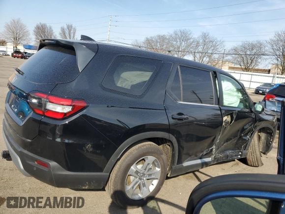 2025 Honda Pilot EX-L z VIN 5FNYG1H46SB083417, wystawiony jako Copart lot #48139585 z przebiegiem 1 664 mil mil oraz Szkoda całkowita • Salvage title. Historia ofert i sprzedaży dostępna na DreamBid. Obrazek 3.