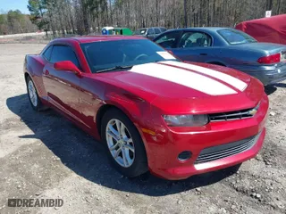 2014 Chevrolet Camaro LS with VIN 2G1FA1E31E9204148, listed as a IAAI auction lot 41822332 with 148,677 mi miles. Bid and sale history available at carsss.com. Image 1.