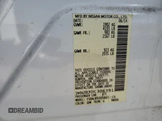 2015 Nissan LEAF SV with VIN 1N4AZ0CP2FC306391, listed as a Copart auction lot 45011273 with 56,669 mi miles. Bid and sale history available at carsss.com. Image 12.