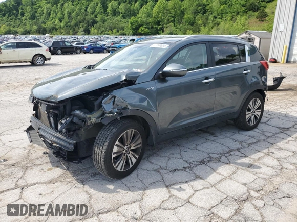 2015 Kia Sportage EX with VIN KNDPCCAC7F7711730, listed as a Copart auction lot 57144895 with 88,661 mi miles and Salvage title. Bid and sale history available at DreamBid. Image 1.