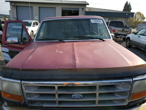 1995 Ford F-150 with VIN 1FTEX14H1SKB03880, listed as a Copart auction lot 77352324 with 0 mi miles and Salvage Title. Bid and sale history available at carsss.com. Image 11.