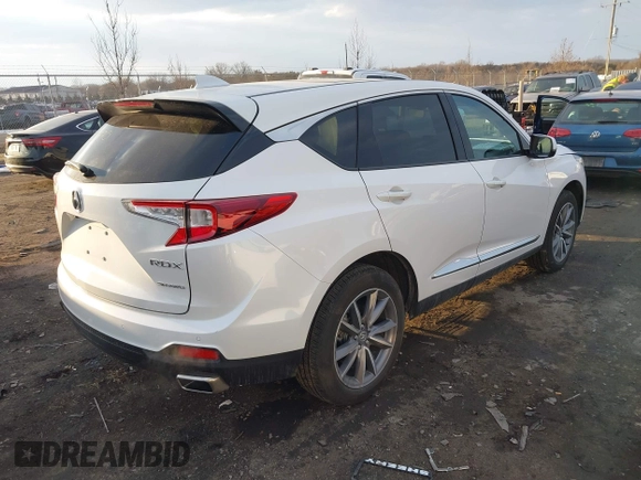2023 Acura RDX w/Technology Package with VIN 5J8TC2H50PL012482, listed as a IAAI auction lot 41404970 with 4,225 mi miles. Bid and sale history available at carsss.com. Image 4.
