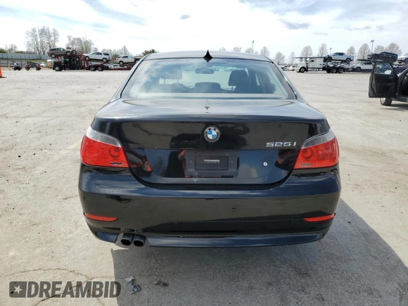2007 BMW 5 Series 525i with VIN WBANE53577CY08041, listed as a Copart auction lot 50399925 with Not Provided miles and Salvage Title. Bid and sale history available at carsss.com. Image 6.