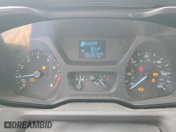 2016 Ford Transit Cargo with VIN 1FTYR1ZM1GKA62977, listed as a Copart auction lot 57054015 with 62,670 mi miles and Salvage title. Bid and sale history available at DreamBid. Image 9.