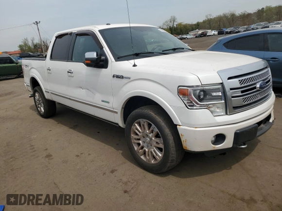 2013 Ford F-150 XL with VIN 1FTFW1ET8DFC52566, listed as a Copart auction lot 54368145 with 143,836 mi miles and Salvage Title. Bid and sale history available at carsss.com. Image 4.