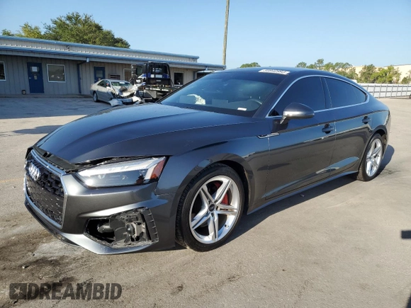2021 Audi A5 Sportback S line Premium Plus with VIN WAUFACF5XMA025416, listed as a Copart auction lot 59940993 with 13,578 mi miles. Bid and sale history available at carsss.com. Image 1.