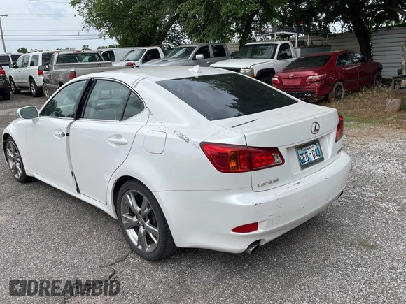 2010 Lexus IS 250 with VIN JTHBF5C21A5109541, listed as a Copart auction lot 60734025 with 243,289 mi miles and Clean title. Bid and sale history available at DreamBid. Image 3.