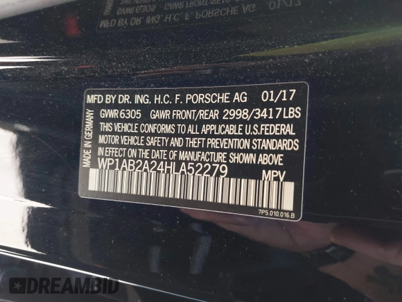2017 Porsche Cayenne S с VIN WP1AB2A24HLA52279, выставлен на аукционе IAAI как лот 42194273 с пробегом 93 738 миль миль и . История ставок и продаж доступна на DreamBid. Изображение 9.