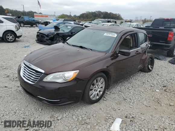2013 Chrysler 200 LX with VIN 1C3CCBAG1DN736678, listed as a Copart auction lot 78291404 with 0 mi miles and Salvage Title. Bid and sale history available at carsss.com. Image 1.