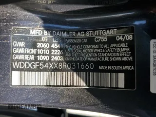 2008 Mercedes-Benz C 300 Sport z VIN WDDGF54XX8R031660, wystawiony jako Copart lot #55418445 z przebiegiem 170 012 mil mil oraz Czysty tytuł • Clean title. Historia ofert i sprzedaży dostępna na DreamBid. Obrazek 12.