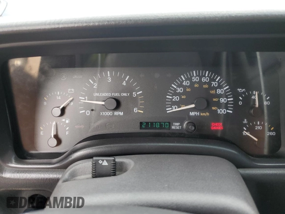 1998 Jeep Cherokee Sport with VIN 1J4FJ68SXWL210381, listed as a Copart auction lot 58398995 with 211,870 mi miles and Salvage title. Bid and sale history available at DreamBid. Image 9.