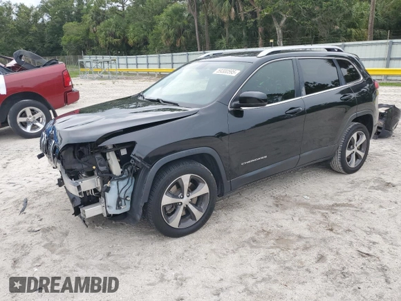 2019 Jeep Cherokee Limited with VIN 1C4PJLDB5KD427727, listed as a Copart auction lot 59300595 with 153,147 mi miles and Non repairable. Bid and sale history available at DreamBid. Image 1.