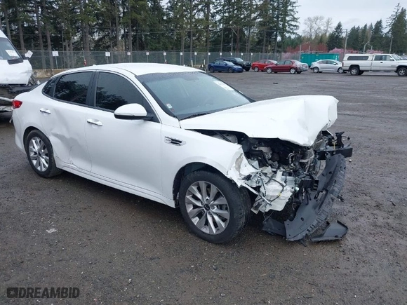2018 Kia Optima S with VIN 5XXGT4L32JG262167, listed as a IAAI auction lot 41919613 with 1 mi miles. Bid and sale history available at carsss.com. Image 1.