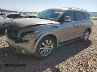 2013 Infiniti QX56 with VIN JN8AZ2NE8D9060804, listed as a Copart auction lot 74628504 with 127,122 mi miles and Salvage Title. Bid and sale history available at carsss.com. Image 1.