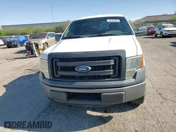 2013 Ford F-150 XL with VIN 1FTNF1CF8DKG10829, listed as a Copart auction lot 55167525 with 104,110 mi miles and Salvage title. Bid and sale history available at DreamBid. Image 13.