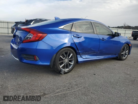 2019 Honda Civic Sedan EX with VIN JHMFC1F38KX004640, listed as a Copart auction lot 48325645 with 137,821 mi miles and Salvage Title. Bid and sale history available at carsss.com. Image 3.