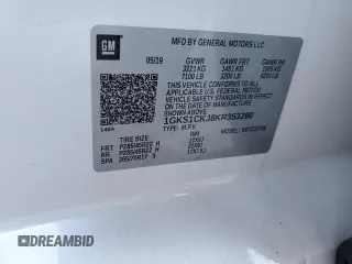 2019 GMC Yukon Denali with VIN 1GKS1CKJ8KR353280, listed as a Copart auction lot 77316454 with 74,476 mi miles and Salvage Title. Bid and sale history available at carsss.com. Image 12.