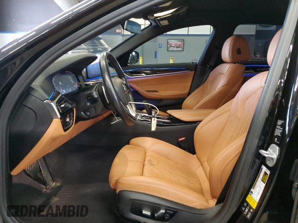 2021 BMW 5 Series 530i xDrive with VIN WBA13BJ09MWW98601, listed as a Copart auction lot 50370205 with 40,987 mi miles and Salvage Title. Bid and sale history available at carsss.com. Image 7.