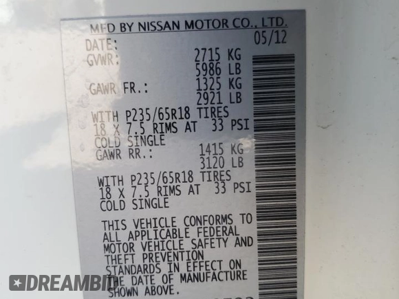 2013 Infiniti JX35 with VIN 5N1AL0MM1DC309792, listed as a Copart auction lot 73553234 with 110,637 mi miles and Salvage Title. Bid and sale history available at carsss.com. Image 13.