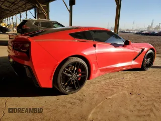 2015 Chevrolet Corvette Z51 1LT with VIN 1G1YH2D73F5100421, listed as a Copart auction lot 41861925 with 0 mi miles and Salvage Title. Bid and sale history available at carsss.com. Image 3.