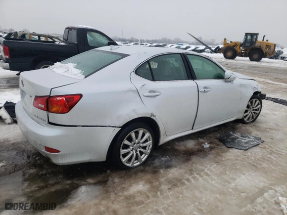 2007 Lexus IS 250 with VIN JTHCK262272011350, listed as a Copart auction lot 86956974 with 143,802 mi miles and Salvage Title. Bid and sale history available at carsss.com. Image 3.
