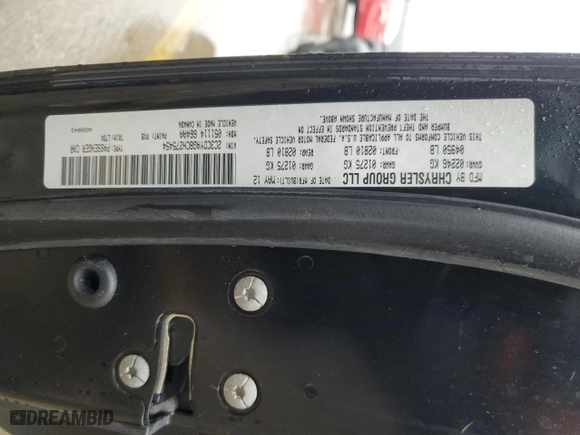 2012 Dodge Challenger SXT with VIN 2C3CDYAG8CH275454, listed as a Copart auction lot 44864855 with 119,289 mi miles and Salvage Title. Bid and sale history available at carsss.com. Image 13.