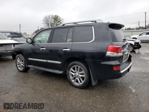 2015 Lexus LX 570 with VIN JTJHY7AX7F4186473, listed as a Copart auction lot 38514814 with 60,837 mi miles and . Bid and sale history available at DreamBid. Image 2.
