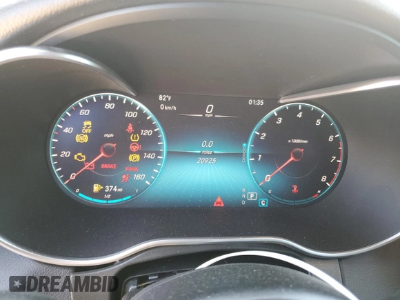 2020 Mercedes-Benz GLC 300 z VIN WDC0G8EB9LF676592, wystawiony jako Copart lot #54897605 z przebiegiem 20 925 mil mil oraz Szkoda całkowita • Salvage title. Historia ofert i sprzedaży dostępna na DreamBid. Obrazek 9.