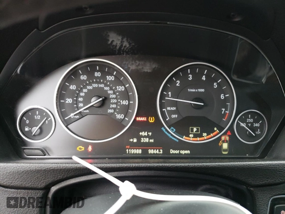 2015 BMW 3 Series 328i with VIN WBA3C1C58FK120706, listed as a Copart auction lot 54318135 with 119,988 mi miles and Salvage title. Bid and sale history available at DreamBid. Image 9.