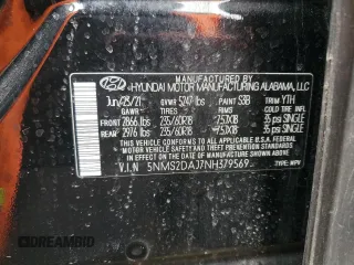 2022 Hyundai Santa Fe SEL with VIN 5NMS2DAJ7NH379569, listed as a Copart auction lot 89164455 with 79,858 mi miles and Salvage Title. Bid and sale history available at carsss.com. Image 13.