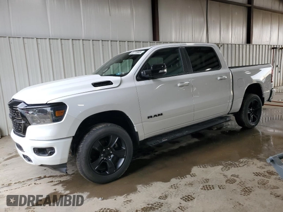 2022 Ram 1500 Big Horn with VIN 1C6SRFFT1NN137100, listed as a Copart auction lot 50770905 with 32,699 mi miles and Salvage Title. Bid and sale history available at carsss.com. Image 1.