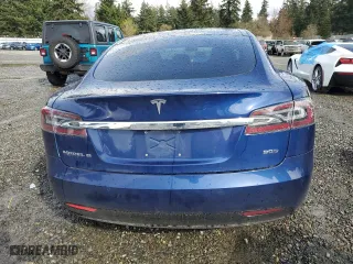 2016 Tesla Model S 90D with VIN 5YJSA1E24GF172713, listed as a Copart auction lot 50810655 with 61,156 mi miles and Salvage Title. Bid and sale history available at carsss.com. Image 6.
