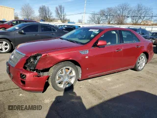 2008 Cadillac STS AWD w/1SB with VIN 1G6DD67V180159618, listed as a Copart auction lot 46974985 with 131,568 mi miles and Salvage Title. Bid and sale history available at carsss.com. Image 1.