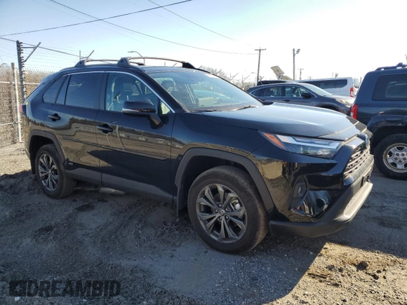 2024 Toyota RAV4 Hybrid XLE Premium with VIN 2T3B6RFV9RW076517, listed as a Copart auction lot 44642775 with 3,671 mi miles and Salvage Title. Bid and sale history available at carsss.com. Image 4.